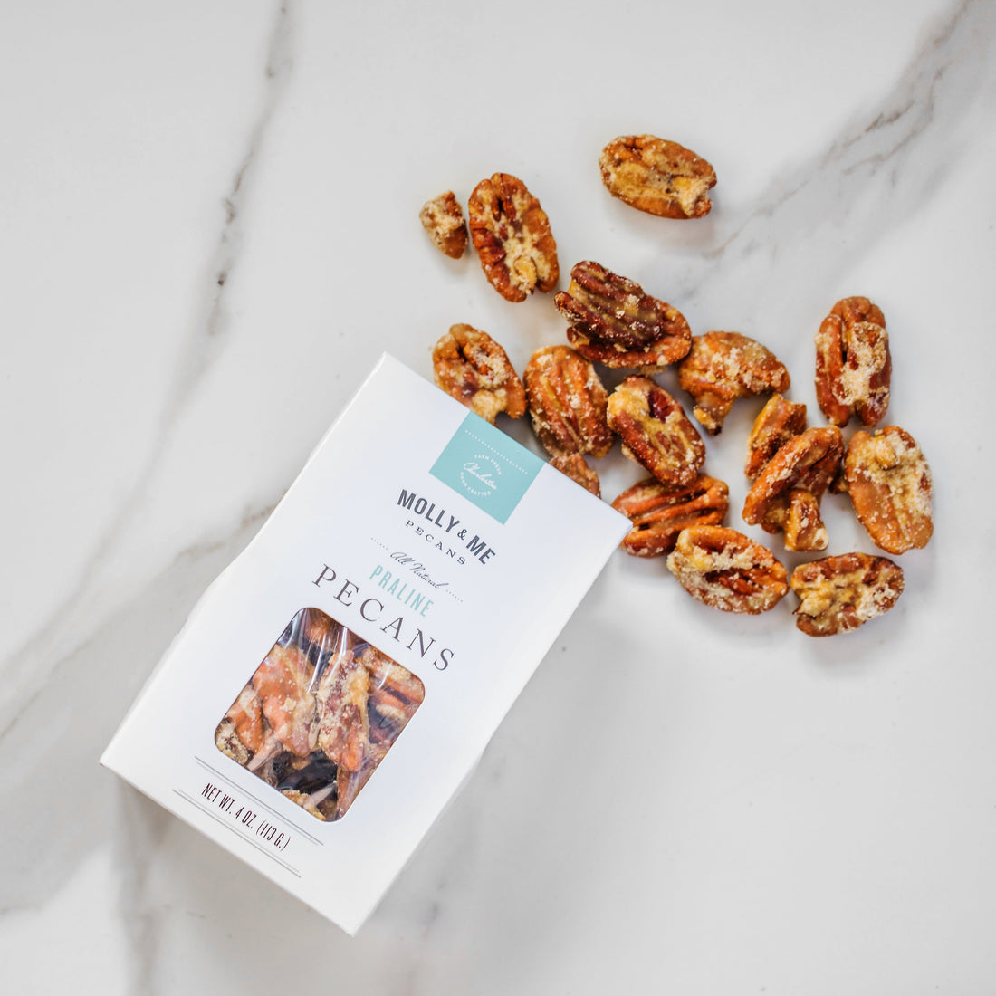 Southern candied praline pecans compared to almonds for nutrition
